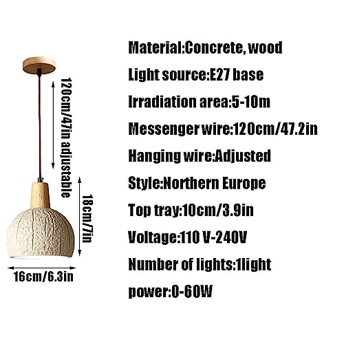 Lustre de style industriel moderne en béton architectural salon chic - 8