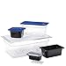 Carlisle FoodService Products CFS 10231U07 Polycarbonate Universal Handled Notched Lid, 12-3/4" Length x 10-3/8" Width x 7/8" Height, Clear, For TopNotch One-Half Size Food Pans (Case of 6)