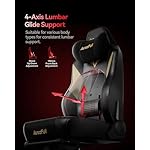 AutoFull M6 Gaming Chair, Ventilated and Heated Seat Gaming Chair with 360° Adjustable Armrest, AUTO Dynamic Tracking Lumbar Support Ergonomic Office Chair with Footrest, Black - Image 5