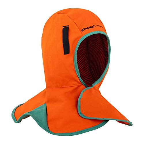 Stamos Welding Group Capa de cabeça para soldagem capuz protetor SWH02 (costuras de fio sintético, tamanho universal, tecido de algodão)