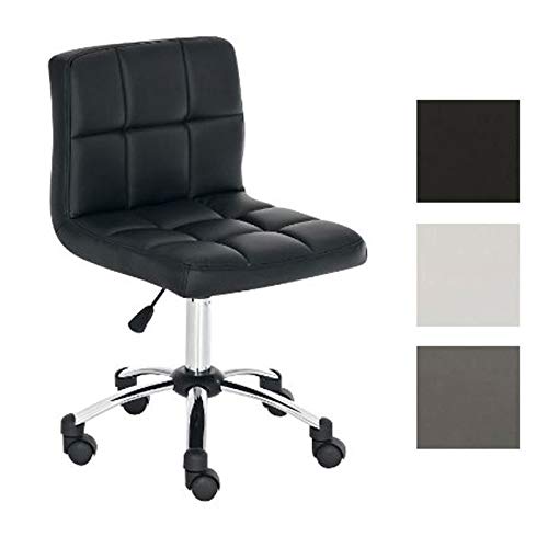 Sedia Sgabello Lavoro Medica - Sedia Poltrona Centro Estetico Imbottita in Similpelle - Sedia Girevole 360°e Regolabile - Sedia Design 5 Ruote Sedia Computer Ergonomica, Colore:nero