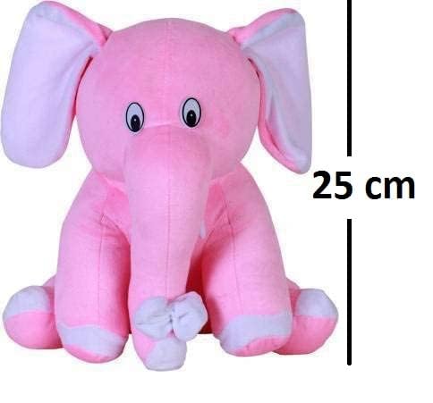 Image of Plush Stuffed Animal Toy | Ultra Soft and Cuddly Teddy for Kids and Adults | Cute Hugging Doll for Gifting, and Bedroom Decor (Pink Elephant)