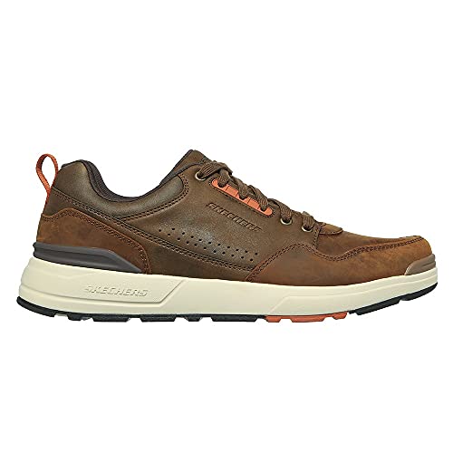 Skechers Homme Rozier Mancer Basket, Dark Brown Leather, 43 EU