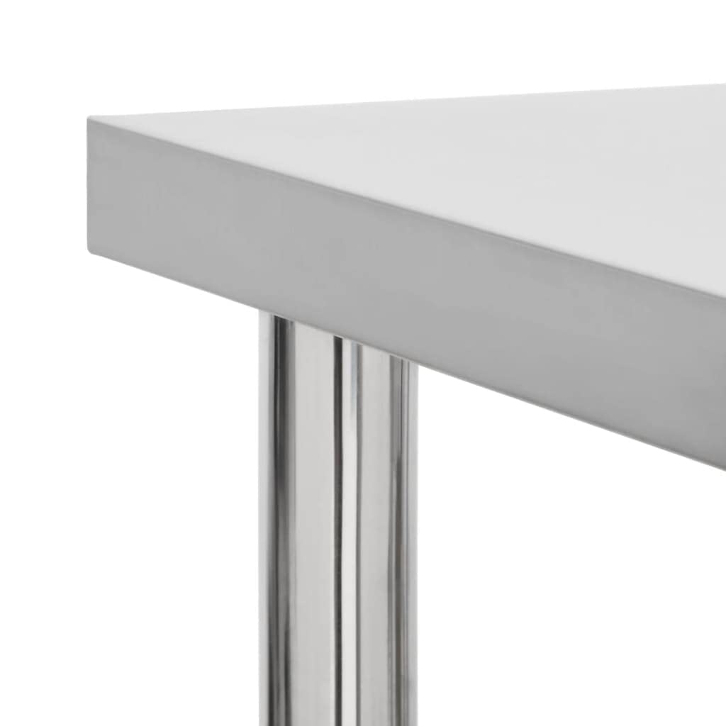 Mesa de trabajo de cocina con ruedas, 80 x 45 x 85 cm, de acero inoxidable, encimera de gastronomía con estante inferior para cocina, restaurante, catering, bocadillo, hotel y comercios