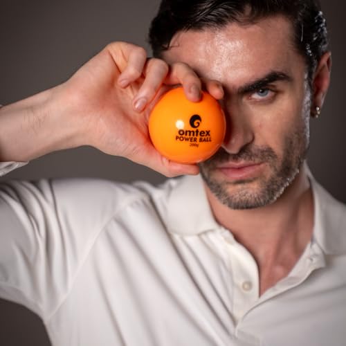 Image of omtex Weighted Balls 200g for Power Hitting, Batting and Pitching Training Suitable for Teenager & Athlete, Build Strength and Muscle, Improve Technique and Form - Orange - Pack of 12