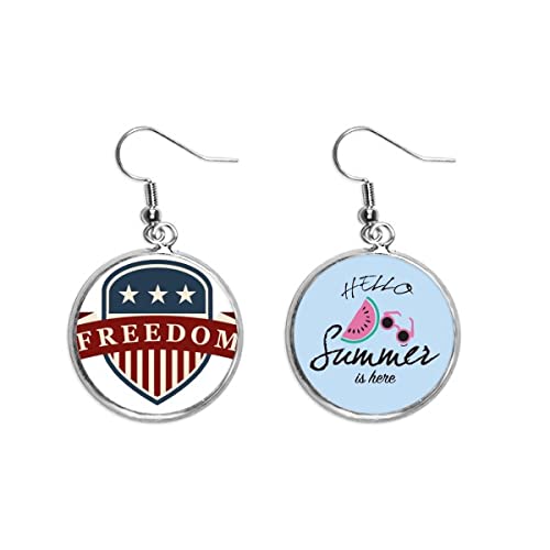 Pendientes de sandía Stars and Stripes para estilismos urbanos de terraza en verano