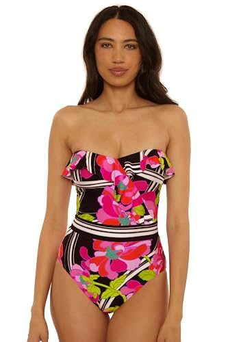 Trina Turk Bougainvillea - Women's Ruffle Bandeau One Piece