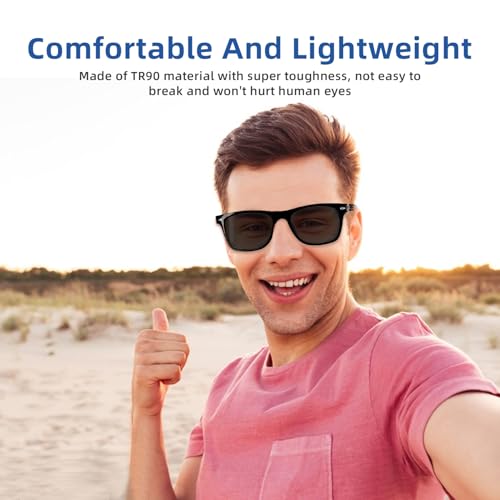 Image of Smart Glasses for Men Women, UV400 Polarized Sunglasses Lenses | Open Ear Bluetooth Sunglasses with Mic & Speakers, Hands-Free Calls, Voice Assistant, Touch Control, Driving Sports Outdoor