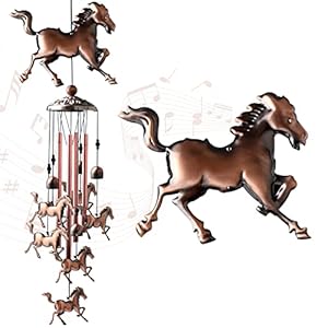 Horse Wind Chimes Brass Wind Chime Sympathy Wind Chimes Outdoor Gifts for Mom Gift Wind Chime Garden Wind Chimes…