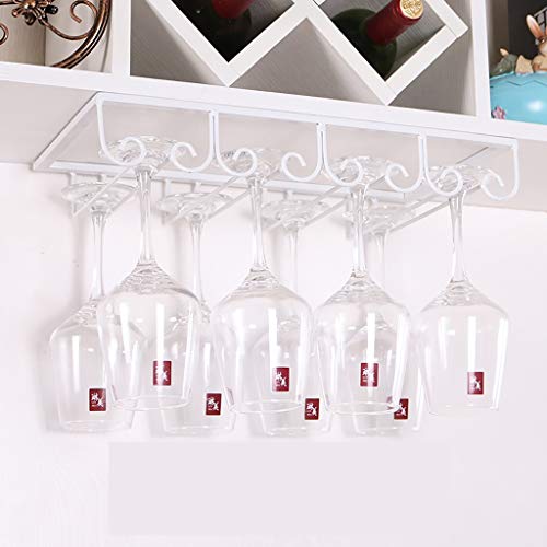 Soporte para botellas de vino de hierro forjado blanco miniatura 1