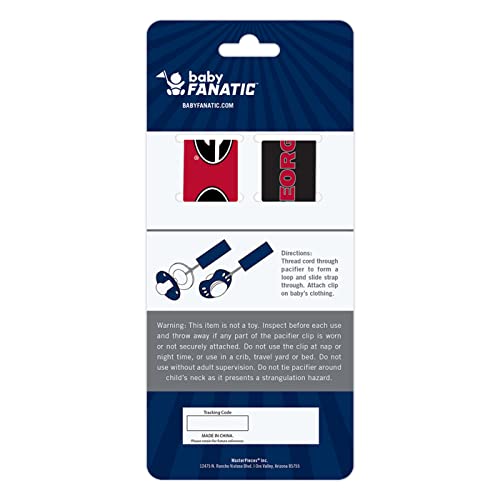 Image of BabyFanatic Officially Licensed Unisex Pacifier Clip 2-Pack - NCAA