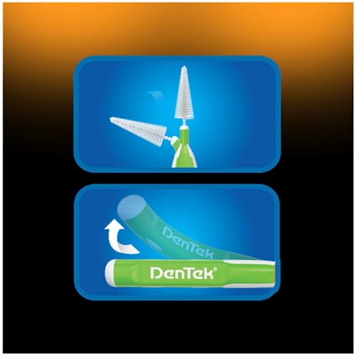 Image of DenTek Easy Brush Interdental Cleaners, Tight Between Teeth Brushes, Plaque Control, Dental Picks for Oral Care, Fresh Mint, 16 Count (Pack of 12)