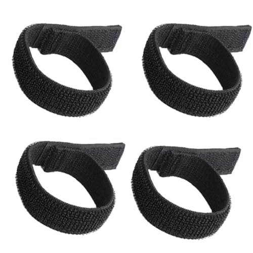 4PCS Serre Pantalon Velo, Pince Pantalon Velo Brassard Sécurité Noir, Élastique Pince à Vélo pour Pantalon Femme Hommes, Velcro Clips de Jambe Pantalon...