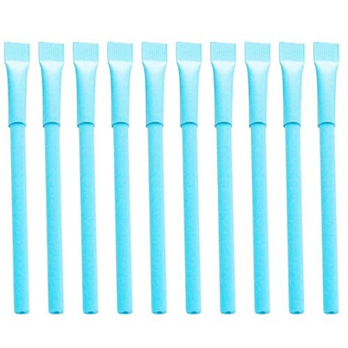 Blue10Pcs Paper Ballpoint Pens, Smooth Writing, Quick Drying Recyclable Biodegradable Barrel Pen for Students Teacher New 2025 High Reliable Electronic Component