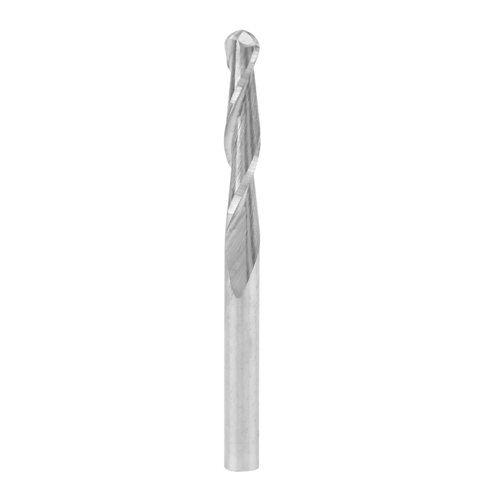 10-częściowe frezy trzpieniowe z węglika spiekanego z końcówką kulistą, średnicą trzpienia 3,175 mm i długością cięcia 17 mm – frezy dwuostrzowe CNC do grawerowania aluminium,