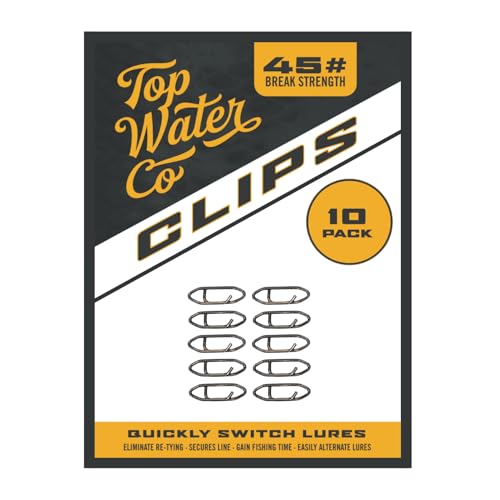 Top Water Fishing Speed Clips - Durable Stainless Steel, Fast Lure Connector (Multiple Sizes) (10, Small 45lb)