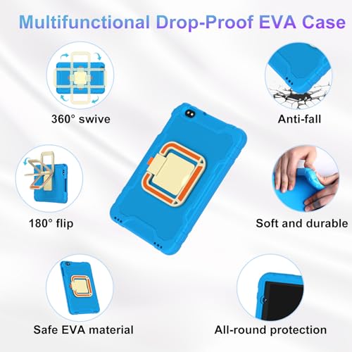 Image of 2026 Tablet 10 inch Android 15 Tablets 30GB+128GB+1TB Expand, 8000mAh Octa-Core Eletronic Tablet with Drop-proof Case, Gemini AI, HD IPS Display, GPS, 5G WIFI,Split-screen, Widevine L1 -Metal Blue