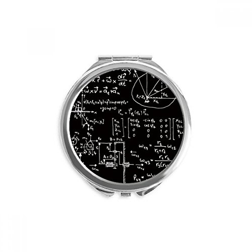 Miroir rond de poche formules de mathématiques et sciences en format portable 2,6 pouces