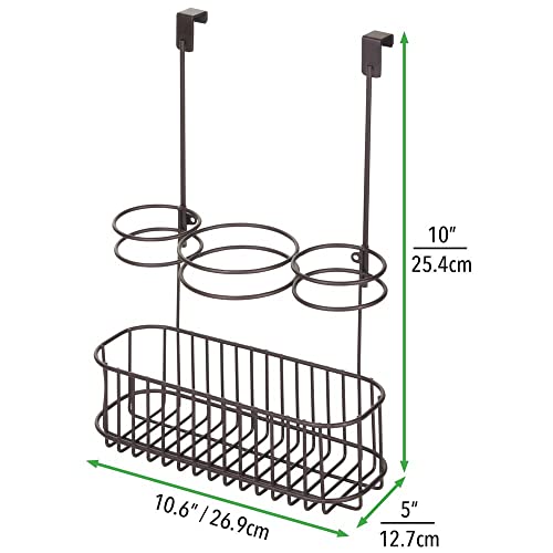 Boîte rangement sèche cheveux résistante chaleur acier mDesign