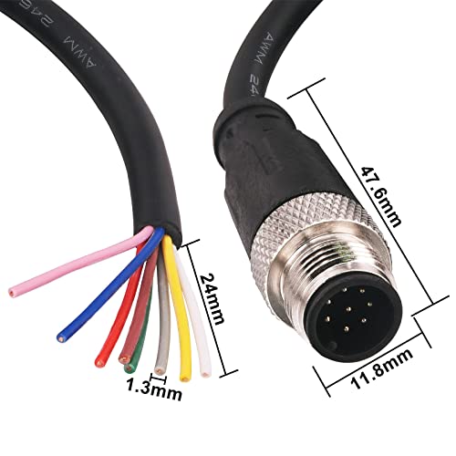 Conector Sensor M12 Macho 8 pines Recto 2 m miniatura 3