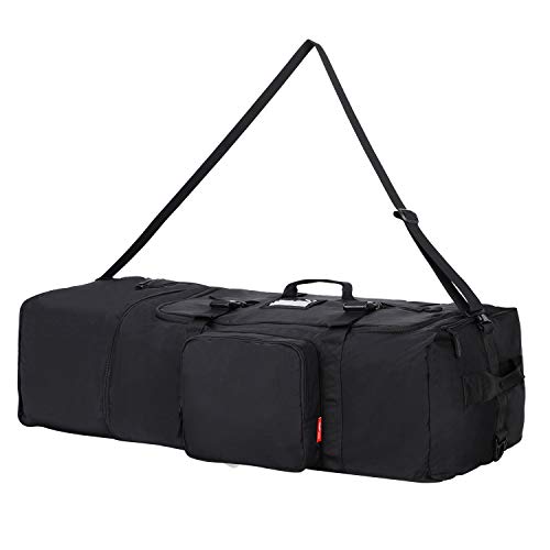 MIER Expandable Cargo Duffel Foldable Lightweight Sports Equipment Bag, 90L, Black