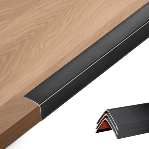 Image of 4PCS 48 inch Black Metal Corner Protector, L molding Tile Trim