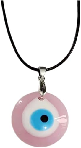 CaForiah Evil Eye Pendant Necklace Turkish Protect Lucky Necklace-2