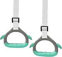 Kechery Kids Gymnastics Rings with Adjustable Straps, 800lb Capacity, Anti-Slip Pull-Up Rings for Home Gym Workouts