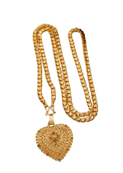 Gleaming Aura: Unique Round Pendant in Radiant Gold (DESIGN-3)-image-13