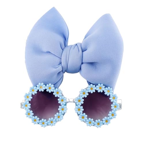 Set 2 accesorios perro con gafas y diadema floral