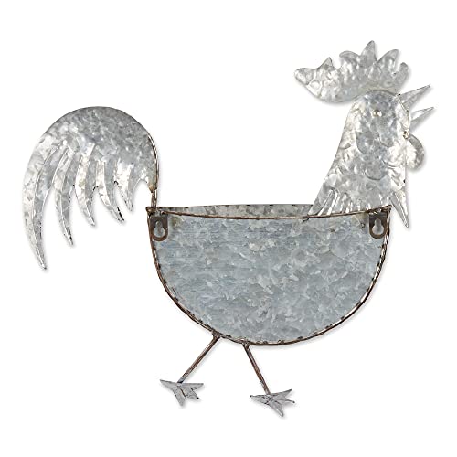Accent Plus Rooster Galvanized Wall Planter, 14.25x3.75x13.75 - Image 4