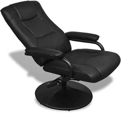 Miniatura 6 de Sillón de TV con reposapiés reclinable asiento suave y flexible silla de lectura sofá silla silla de club para sala de estar dormitorio oficina piel