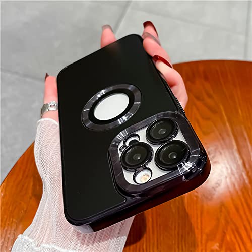 Couverture en acrylique antichoc avec verre d'objectif pour iPhone 14 Pro Max