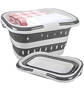 Cesto portabiancheria pieghevole in plastica: cesto portabiancheria pieghevole – cesto portabiancheria pieghevole pop up per lavaggio e stoccaggio 43 L (verde