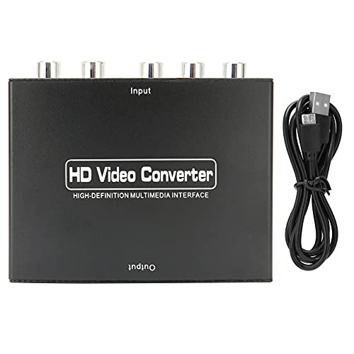 Adaptador Convertidor de Componente a HDMI, YPbPr a HDMI Coverter R L, Compatible con Convertidor de Audio y Video 1080P para DVD a Monitor HDTV