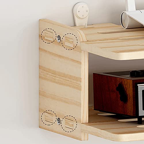 Soporte ajustable de trípode para proyector 2 niveles de madera miniatura 5