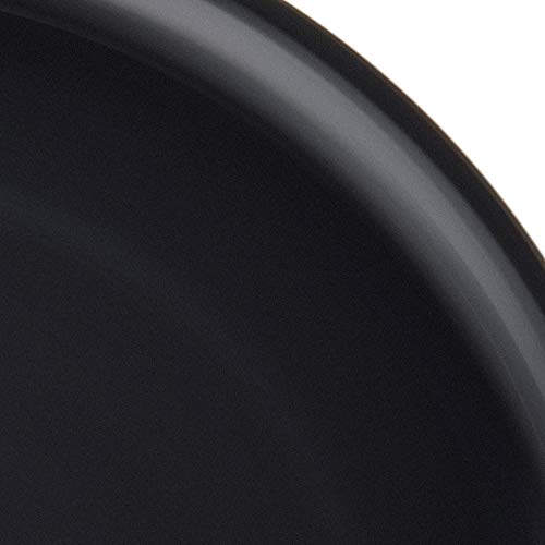 Amuse Home Bayview Essentials- Chip-Resistant Large Daily Melamine Round Dinner Plate- Set of 6- 11 inches (Black)