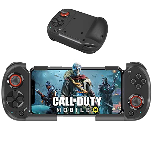 Joso Mobile Gaming Controller for iPhone, Android, PC, One-Handed Mobile Gamepad, Bluetooth Controller for iPhone 14 13 12 Pro Pro Max, Galaxy S22 21 Ultra, COD, Diablo Immortal - Direct Play