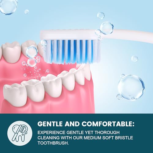 Navona 200 Stück einzeln verpackte Bulk-Zahnbürsten, bunt, manuelle Einweg-Reisezahnbürste für Erwachsene oder Kinder, ergonomischer Griff, mittelweiche Borsten, perfekt für Reisen, Hotels, Spenden – Bild 5