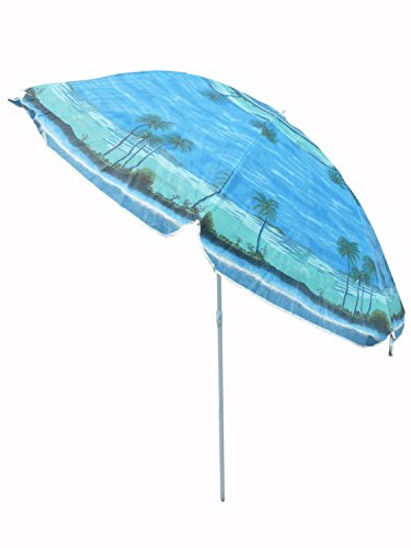 Seruna SO28/00 Sonnenschirm-e Ø 200cm, blau-er Balkon-Schirm UV Sonnen-Schutz Terrasse-n Strand Garten-Möbel UV- und Sicht-Schutz im Sommer