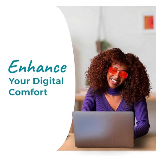 Image of 100% Blue Light Blocking Glasses - Women + Men - Better Sleep - Anti Eye Strain Protection - Computer Screens Gaming