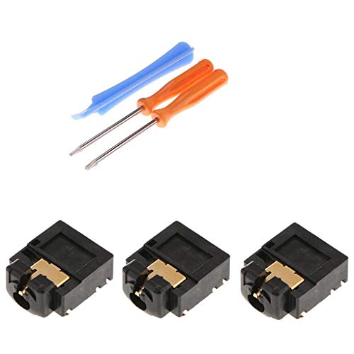 3 x 3.5mm Headset Headphone Jack Plug Port Connector Socket Replacement + T6