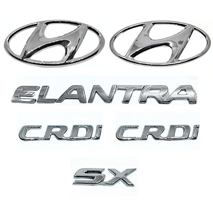 Speedwav Car Logo Emblem Sticker Set Compatible with Elantra, Monogram Decal-image-23