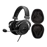 beyerdynamic MMX 300 2nd Generation Premium Gaming Headset (in-line Volume Remote, mic, Detachable Cable) with Knox Gear Hard Shell Headphone Case Bundle (2 Items)