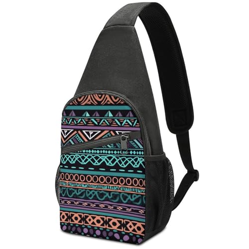 Mochila bandolera ligera con diseño azteca único miniatura 1
