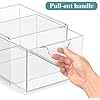 SpaceHacks 3 Pack Stackable Makeup Organizer and Storage, Acrylic Organizers,Clear Plastic Storage Drawer with Handles for Vanity, Undersink, Kitchen Cabinets, Pantry