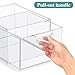 SpaceHacks 2 Pack Stackable Makeup Organizer and Storage, Acrylic Organizers，Clear Plastic Storage Drawer with Handles for Vanity, Undersink, Kitchen Cabinets, Pantry