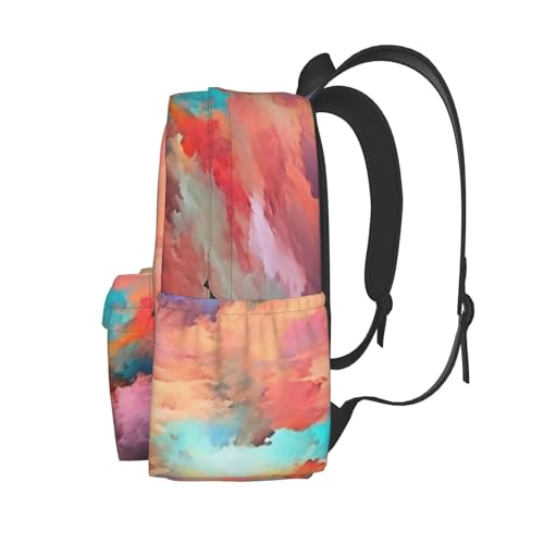 Travel Backpack for Women Men Colorful Clouds Casual Daypack Large Capacity Nurse Bag3