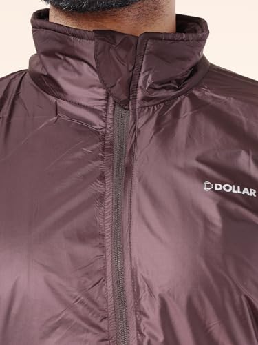 Image of Dollar Men's Polyester Solid Windcheater Jacket With Zipper Pockets
