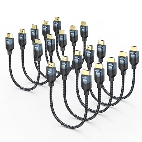 Cable HDMI 2.1 8K trenzado con ultra alta velocidad de 48 Gbps para video